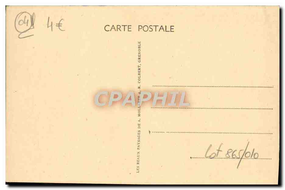 CPA Les Grands Cols de Provence Le Col D'Allos Les Abimes Versant Barcelonnette — Verso
