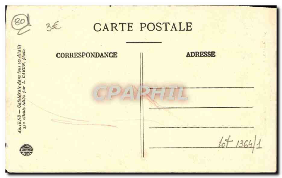 CPA Amiens Cathedrale Stalles du Choeur Detail Cote gauche — Back