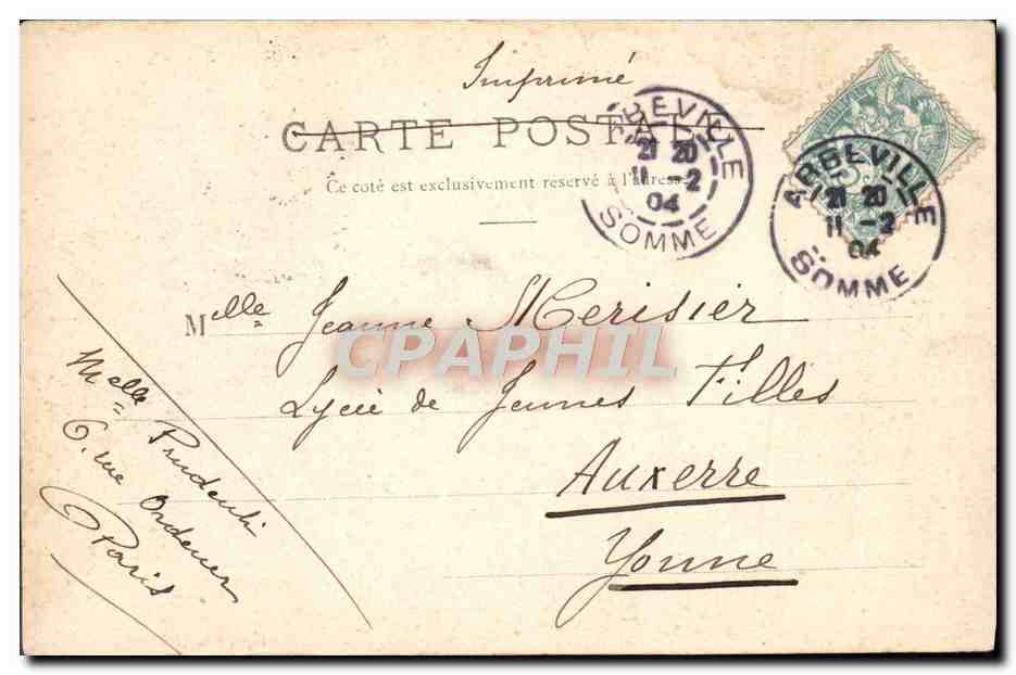 Arbeville — Cour de l'Hôtel-de-Ville — Ducloerq frères, éditeurs, Arbeville — Rückseite