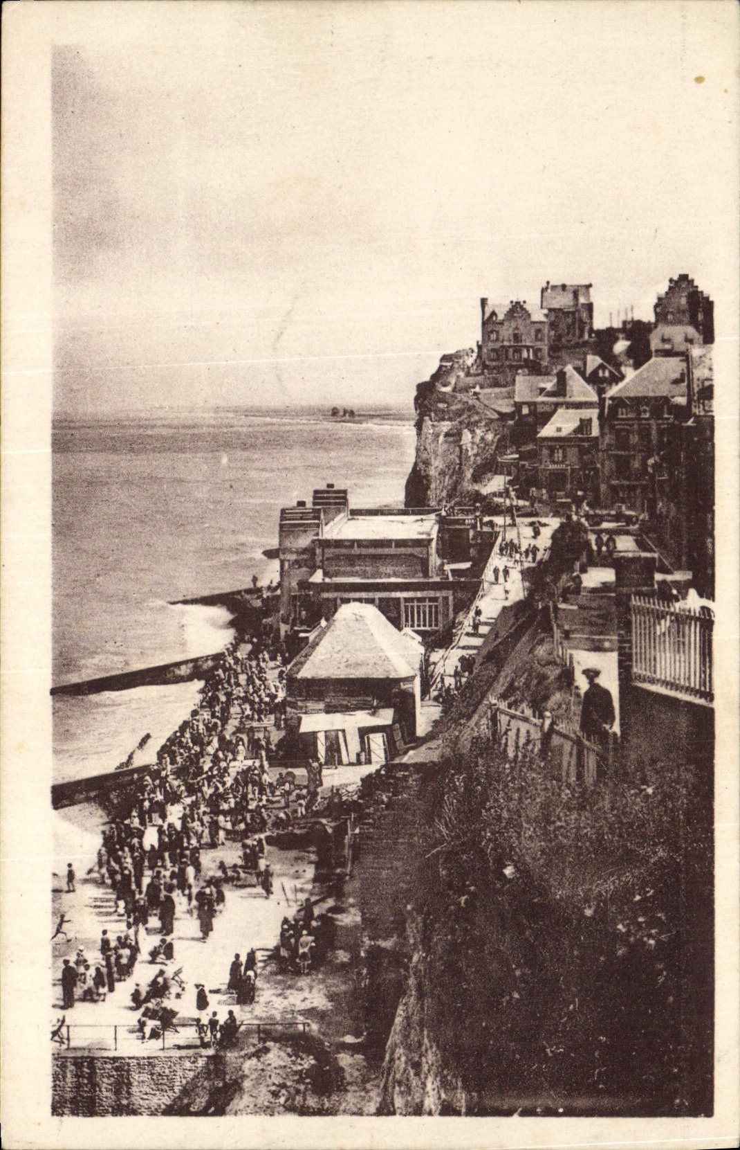 CPA Ault La plage et les Falaises
