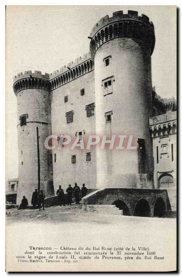 CPA Tarascon Le Chateau du Roi Rene cote de la Ville