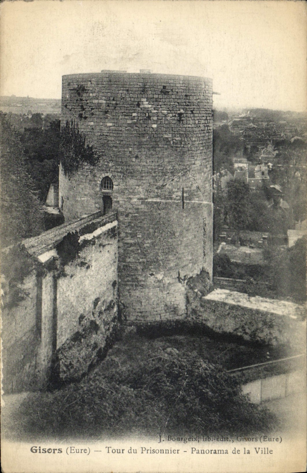 Gisors (Eure) — Turm des Gefangenen — Panorama der Stadt — J. Bourgeix, Verlag, Gisors (Eure)