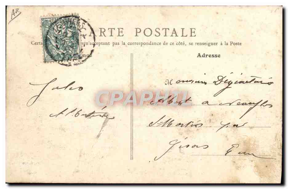 CPA Prison Louviers Rue des Penitents La prison — Verso