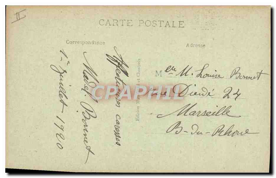 La Maison Centrale — Riom, Puy-de-Dôme — Édition Ménard et Chastellet — Verso