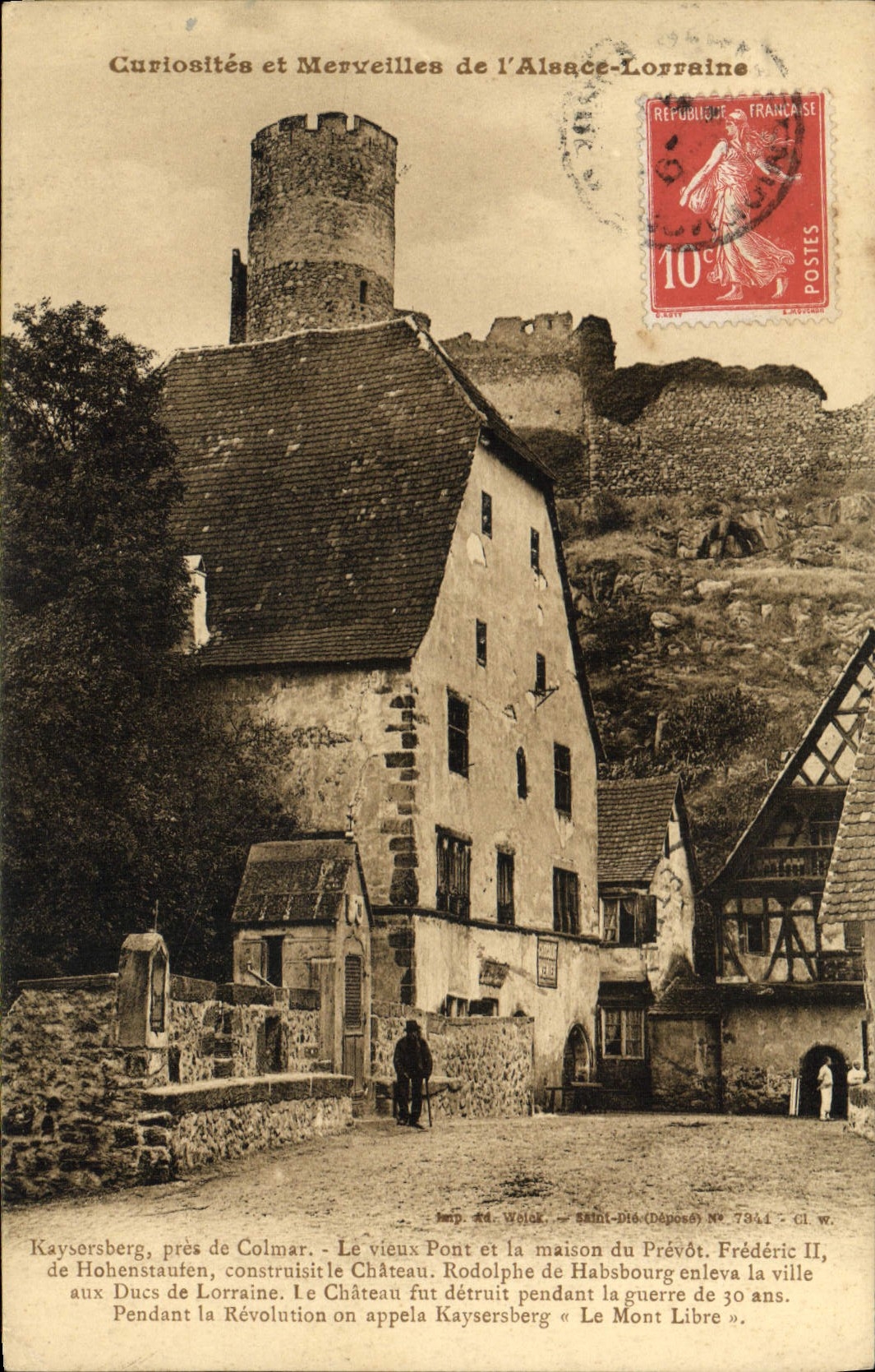 Kaysersberg près de Colmar — Le vieux Pont et la maison du Prévôt — Édition Ad. Welek