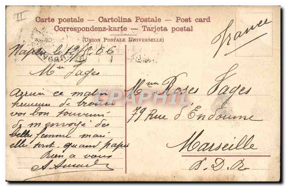 CPA Volcan Vesuvio Eruzione Aprile 1906 Lava a Boscotrecase — Verso