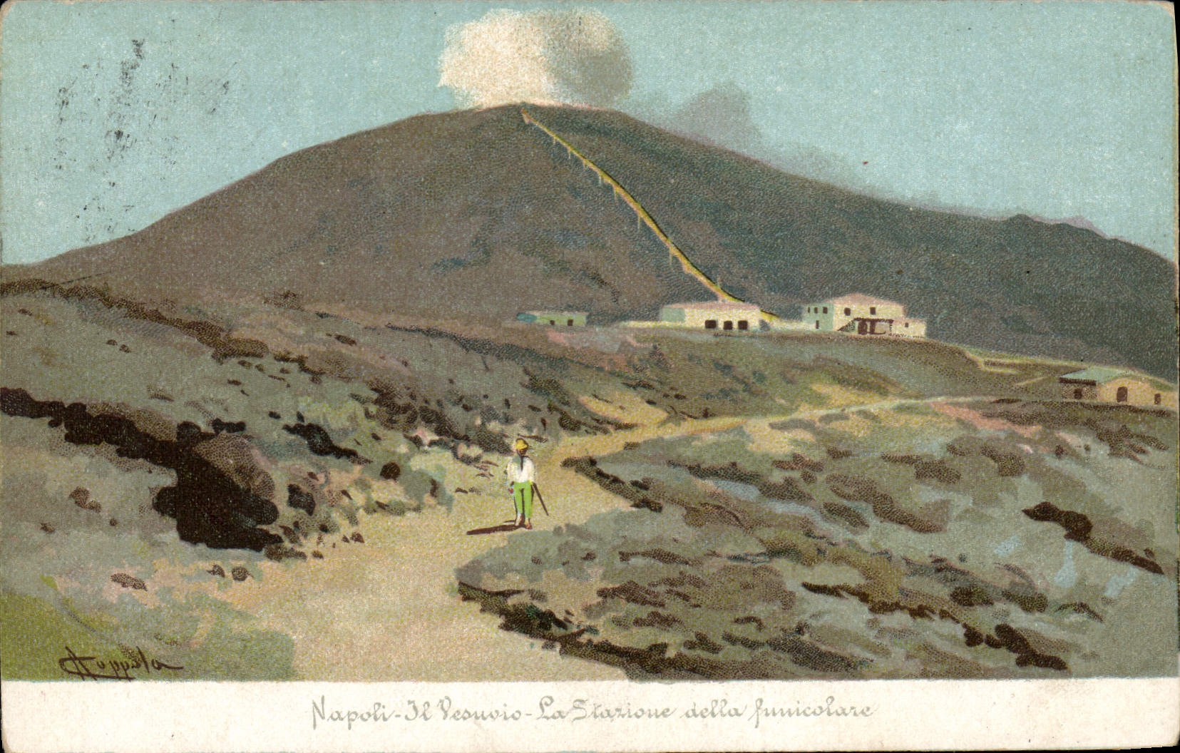Napoli - Il Vesuvio - La Stazione della Funicolare — Huppola