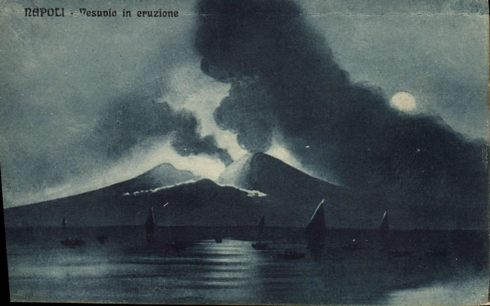Napoli - Vesuvio in eruzione — Éd. Ditta Roberto Zedda di V. Careavallo - Napoli