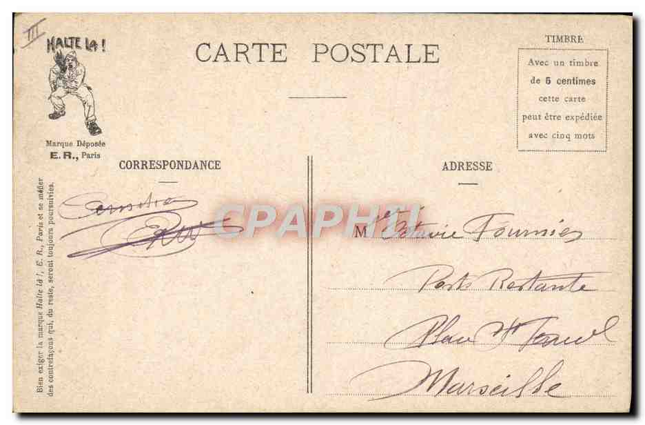 CPA Militaria Coiffeur Perruquier L'armee moderne Au salon de coiffure — Rückseite