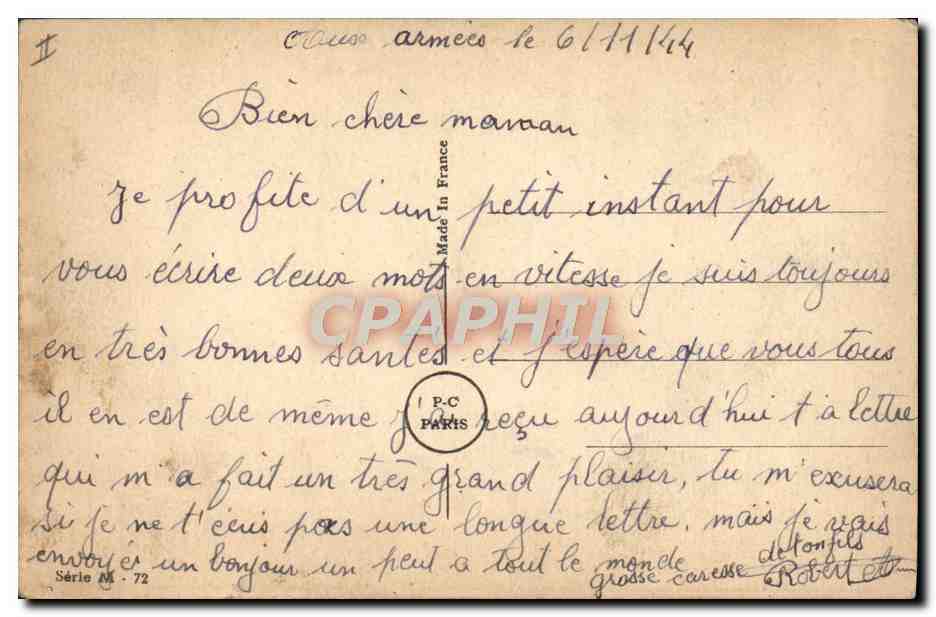 Surtout pas d'poudre.. J'suis du service auxiliaire — Série M - 72, éditeur J. Thévenin — Reverso