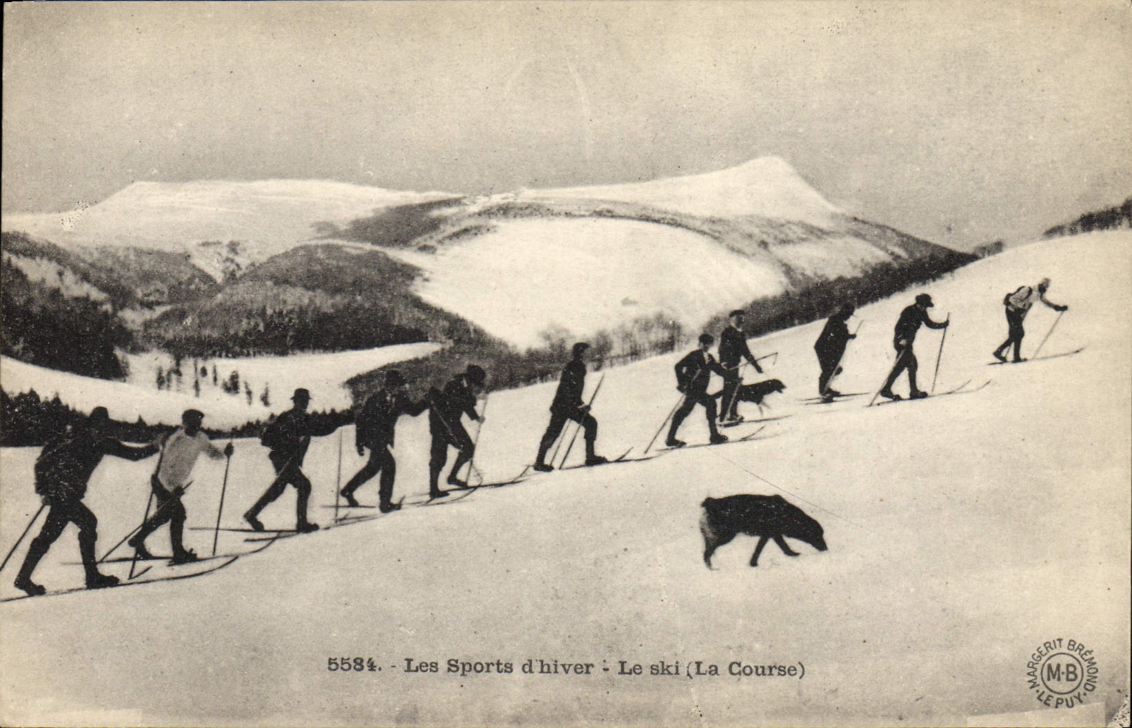 CPA Sports d'hiver Ski La course Chien 