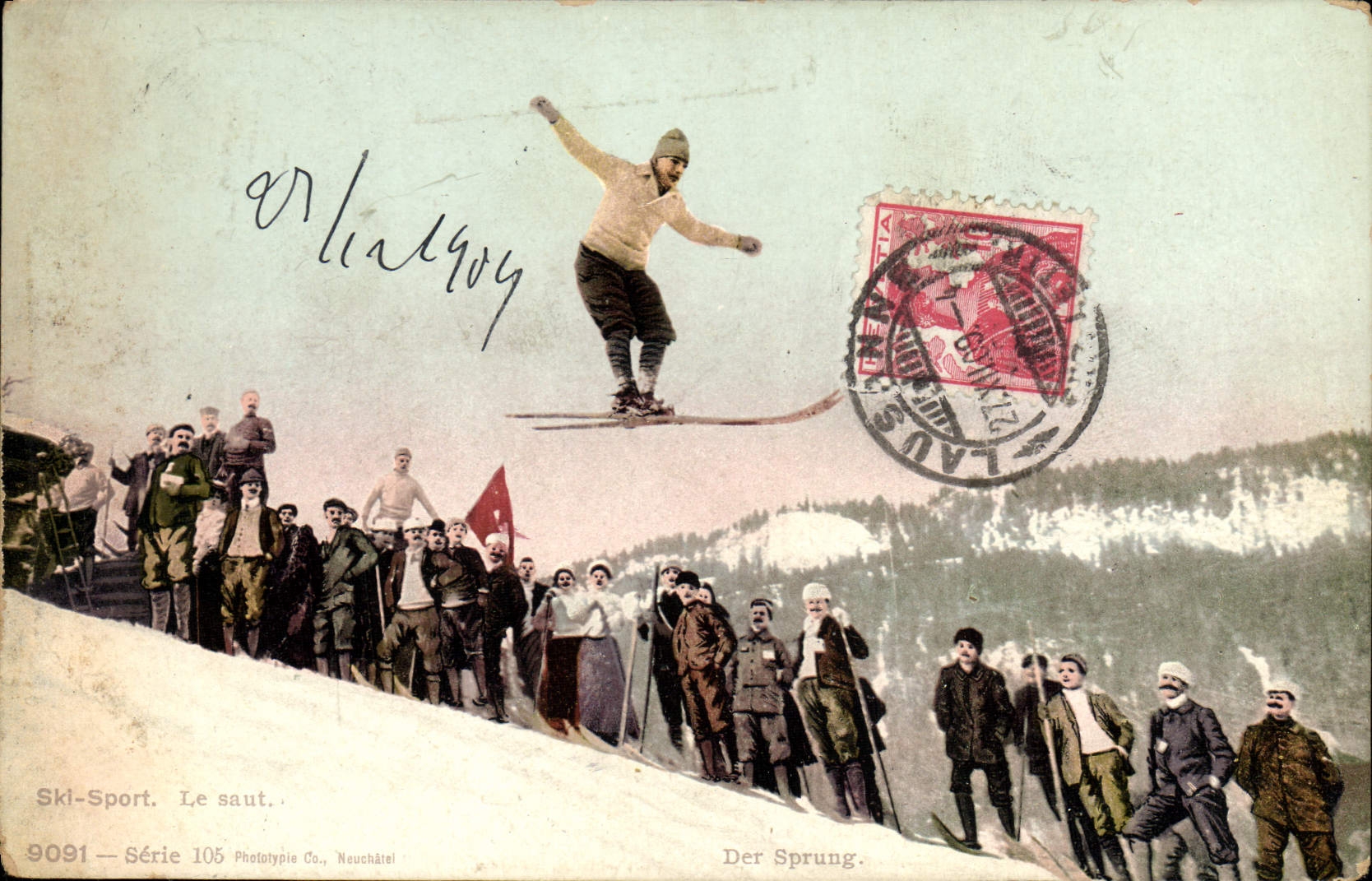 Ski-Sport. Il salto. — Phototypie Co., Neuchâtel — Serie 105