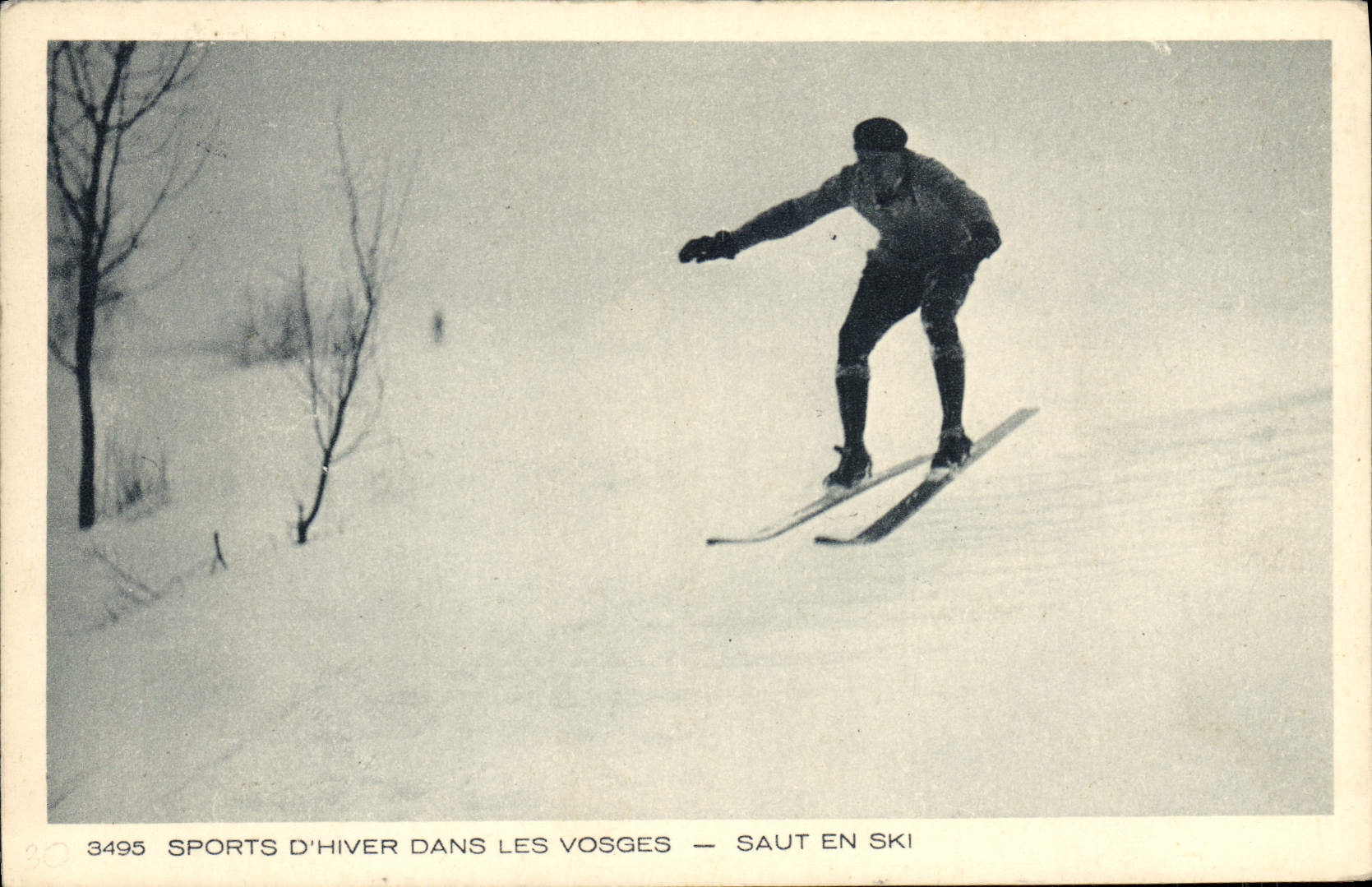 Sports d'hiver dans les Vosges — saut en ski — n° 3495