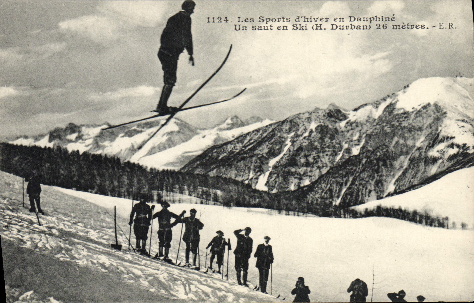 Ski-Sprung in Dauphiné — 26 Meter — H. Durban — E.R. — n°1124