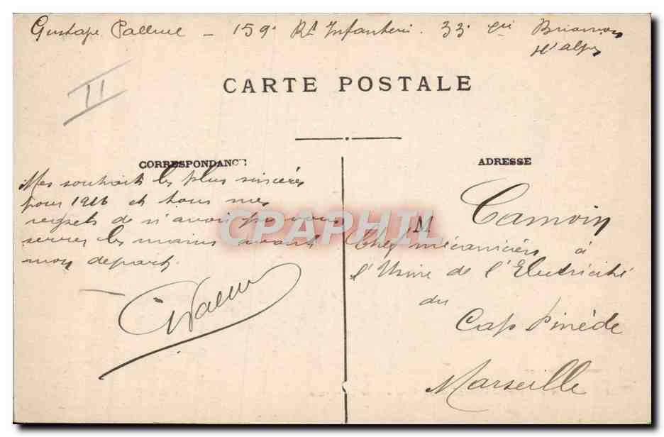Les Alpes — Sports d'Hiver — Exercices de Skis — Une Descente — V. Fournier, édit. Gap — Back