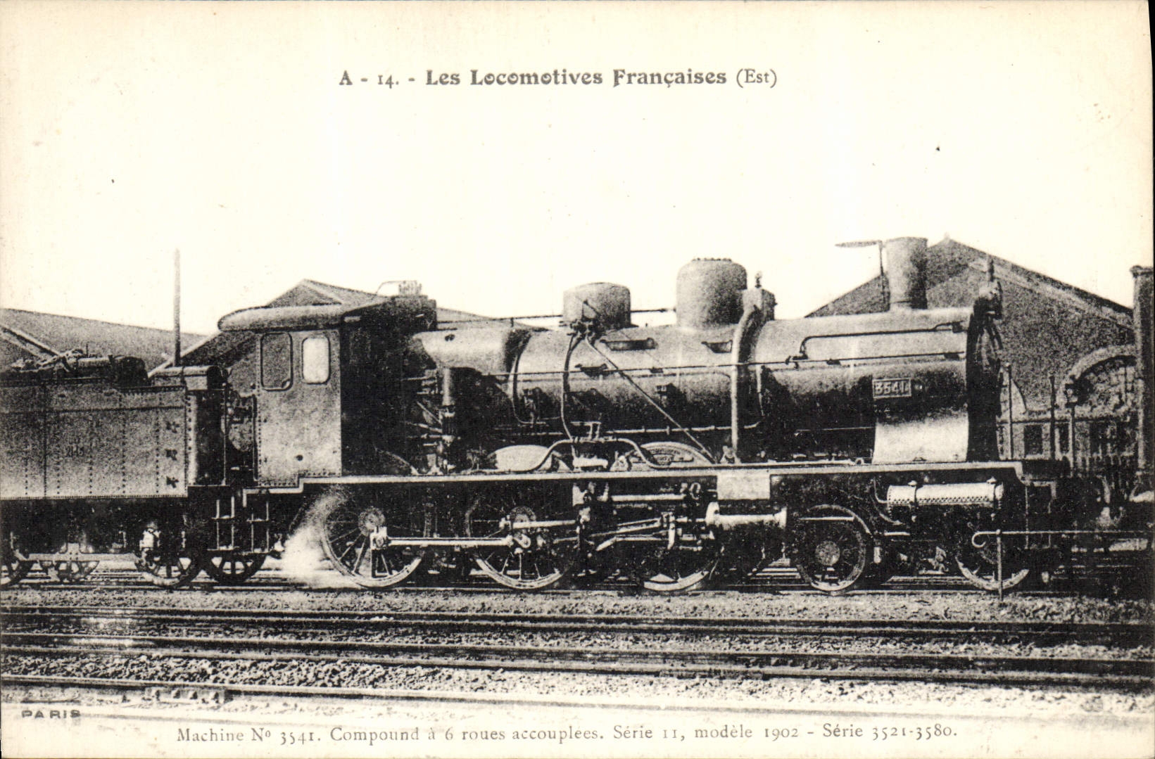 CPA Train Locomotive Machine 3541