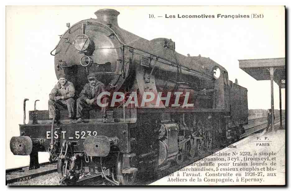 CPA Train Locomotive Machine 5232