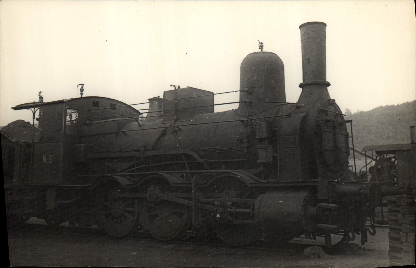 CARTE PHOTO Hermann Train Locomotive Autriche Au Nord Belge