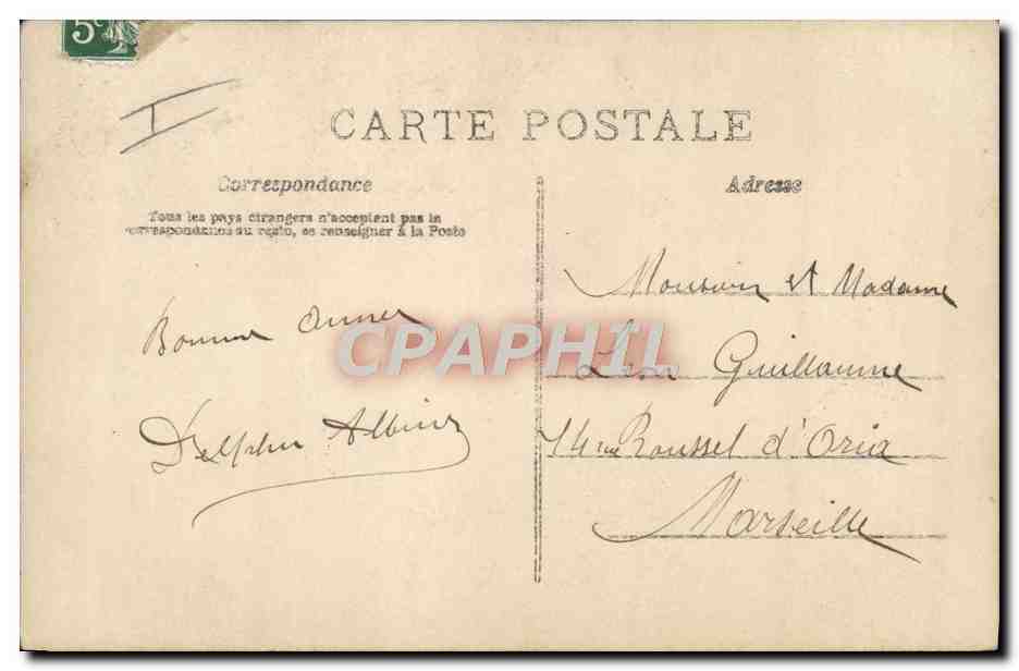 CPA Train Femme Ane Mule Enfant — Rückseite