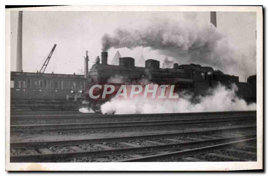 CARTE PHOTO Berlin Train Locomotive 