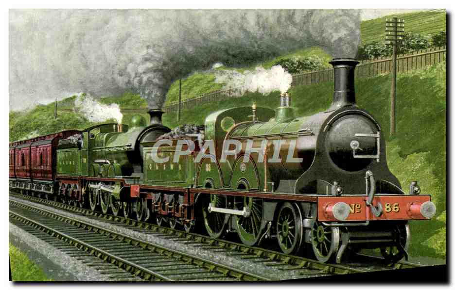 CPA Train Locomotive a GSWR Midland Glasgow St Enoch St Pancras express