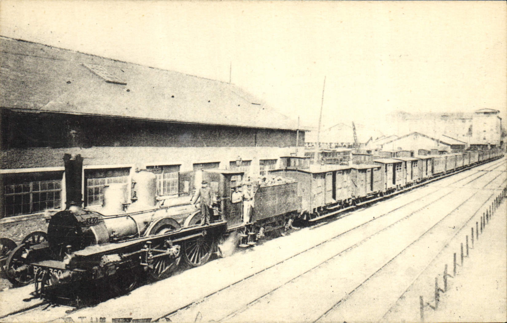 CPA Train Locomotive Reseau d'Orleans Train de voyageurs vers 1890