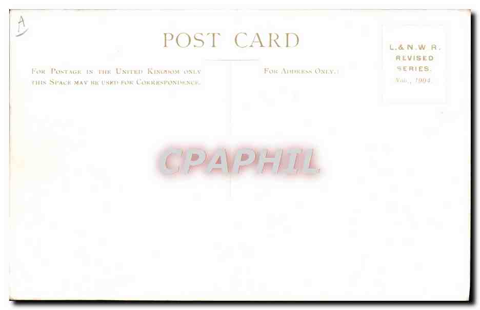 CPA Train Locomotive Sleeping saloon Coventry 1907 — Verso