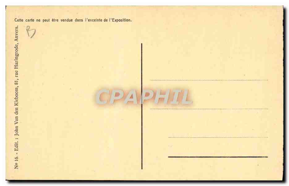 CPA Train Locomotive Exposition internationale Anvers 1930 Le train Lilliput  — Verso