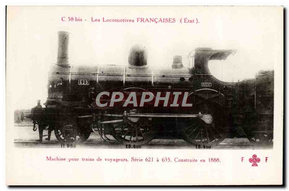 CPA Train Locomotive Machine pour trains de voyageurs Serie 621 a 635