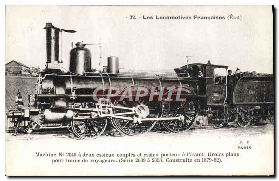 CPA Train Locomotive Machine 2045 