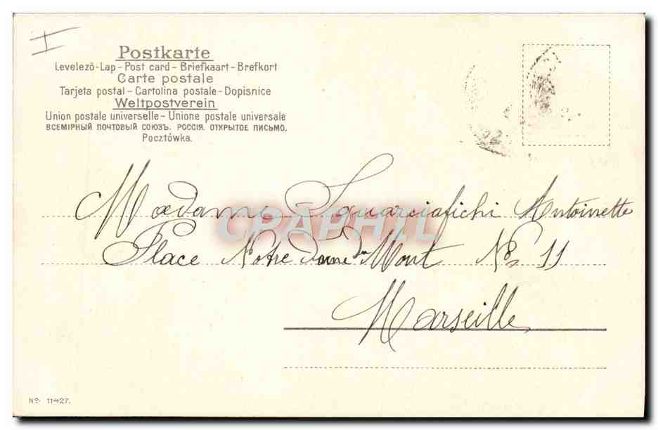 Navire en difficulté — 27 octobre 1906 — éditeur non identifié, n° de série non visible — Rückseite