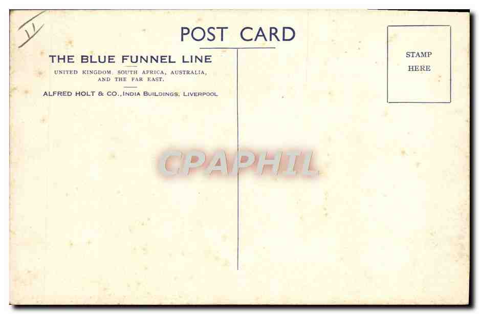 CPA Bateau Voilier Paquebot — Verso