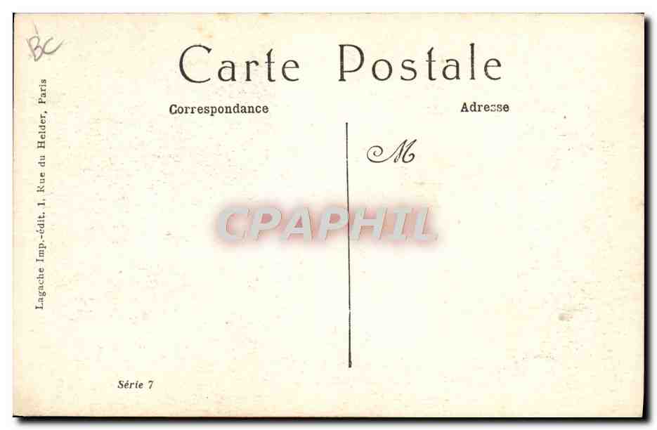 Tre donne nude — scena di studio — Lagache Imp.édit., Parigi, Serie 7 — Verso