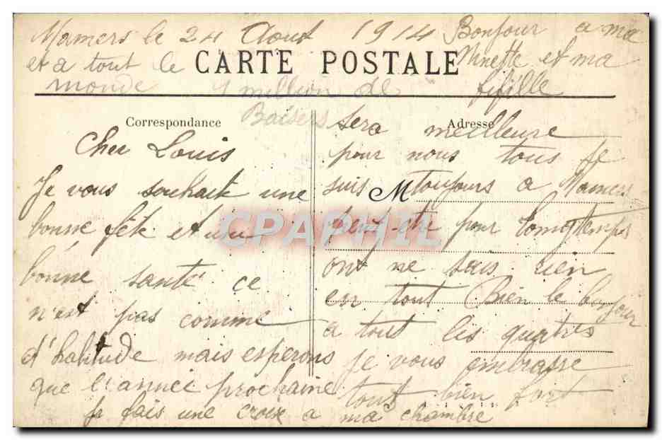 CPA Militaria 115eme regiment d'infanterie Caserne Gaulois  — Rückseite