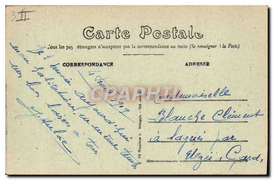 CPA Militaria Rennes La caserne du colombier  — Rückseite
