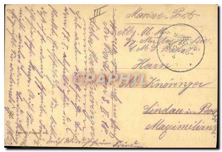 CPA Bateau Guerre  — Verso