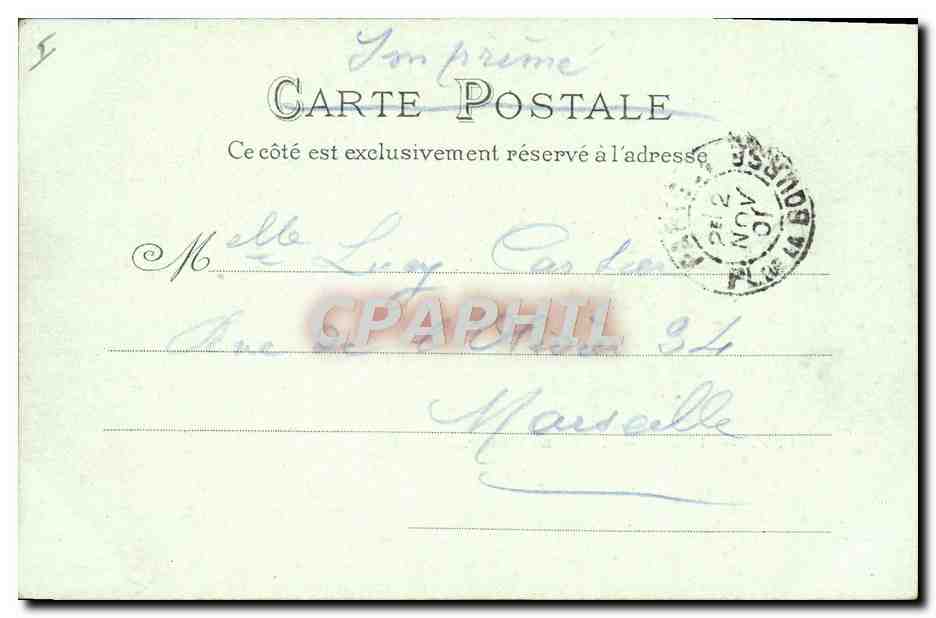 CPA Le grand theatre Lyon Ricqles — Verso