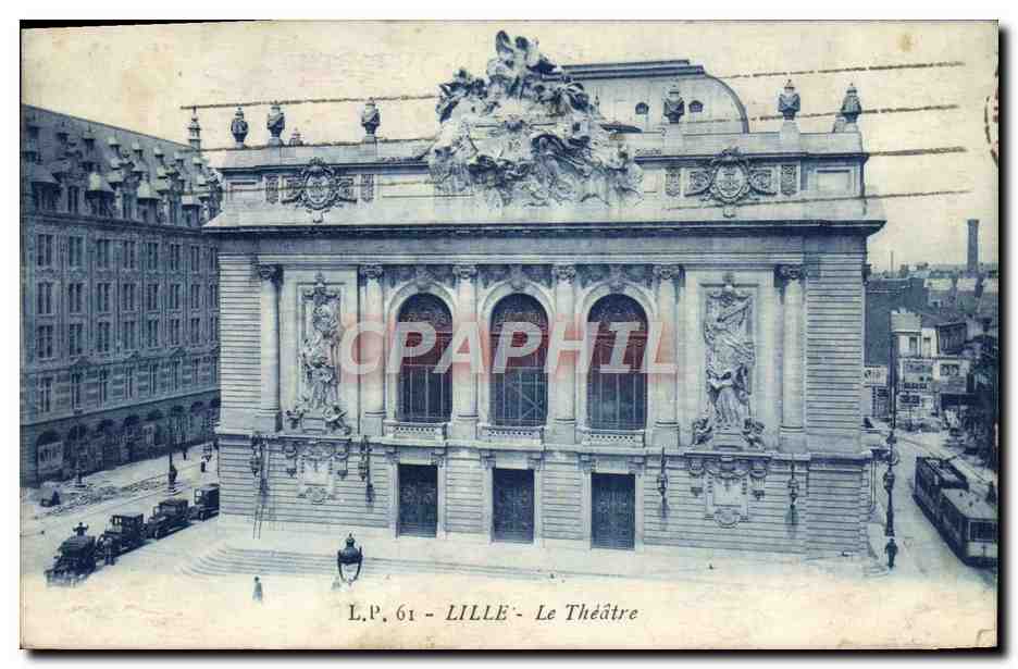 CPA Le Theatre Lille Tramway