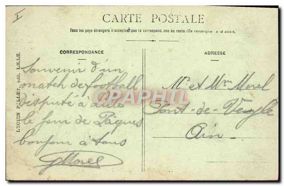 CPA Le Theatre Lille Tramway — Verso
