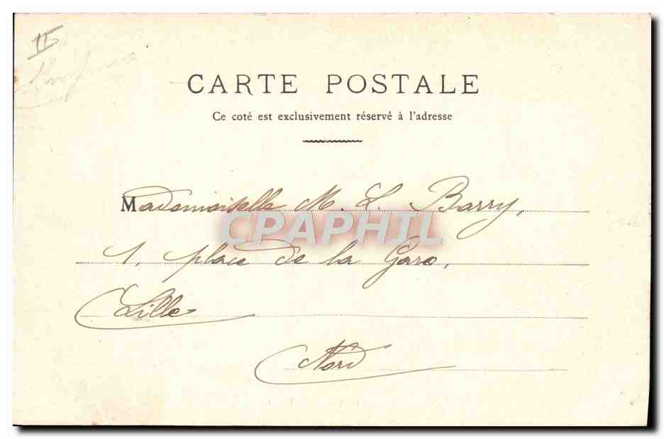 CPA Lille Le Theatre  — Verso