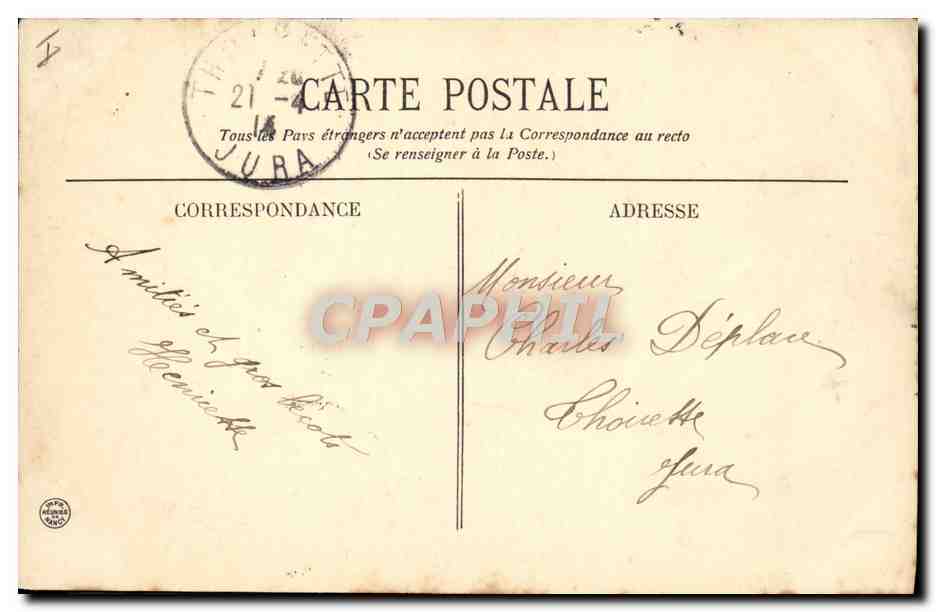 CPA Lyon Le Theatre des Celestins — Verso