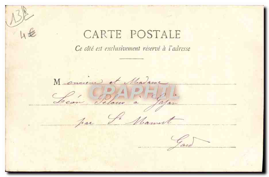 CPA Tarascon Chateau dit du roi Rene  — Rückseite