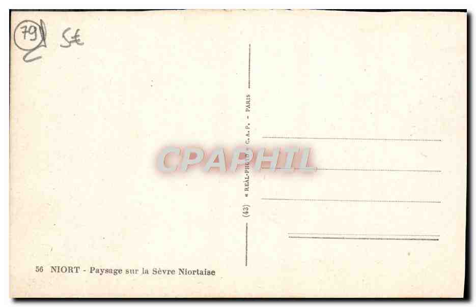 Niort - Ansicht der Sèvre Niortaise — Réal-Philip - C.A.P. - Paris — Rückseite