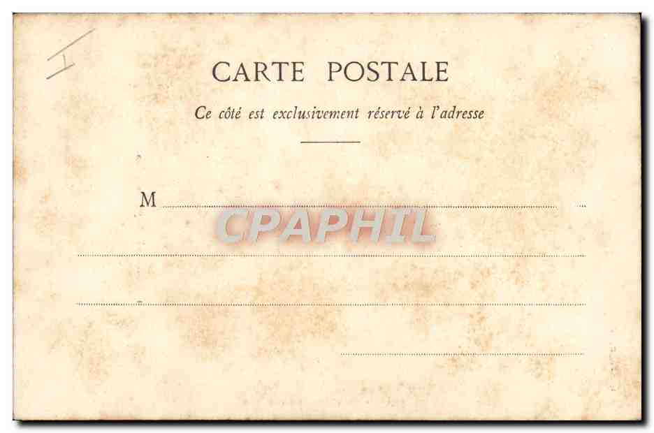 CPA Charlieu Place de l'abbaye La prison  — Rückseite