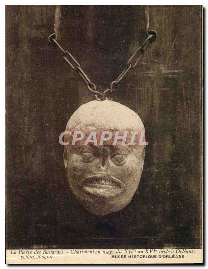 CPA La pierre des bavardes Chatiment en usage Orleans 