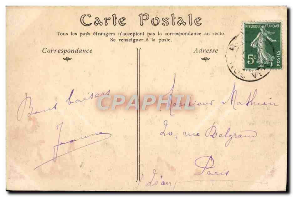 CPA Rouen Tour du Chateau de Philippe Auguste Salle ou Jeanne d'Arc fut emprisonnee — Verso