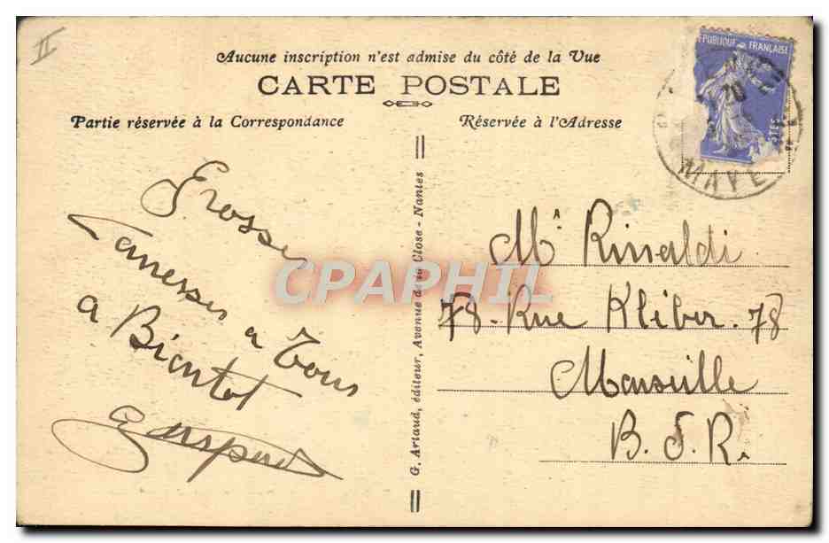 CPA Mayenne Le Quai Carnot et la prison  — Rückseite