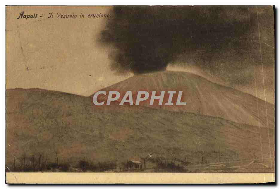 CPA Volcan Napoli Il VEsuvio in eruzione 