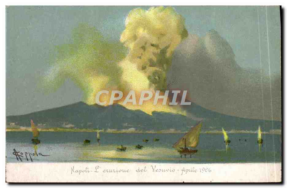 Napoli - L'eruzione del Vesuvio - Avril 1906 — Hoppola