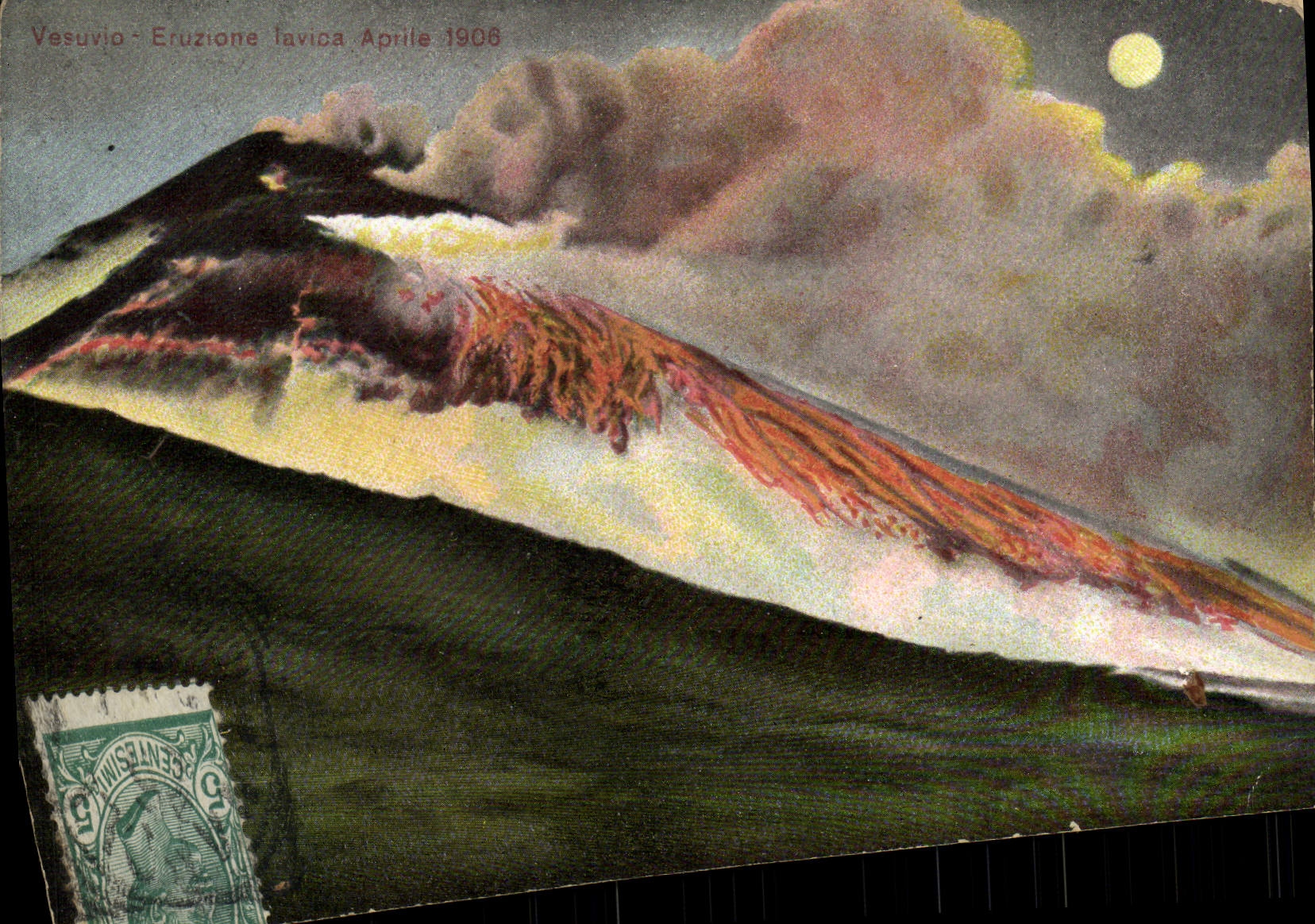 Vesuvio — Eruption lavique, avril 1906 — G. RÜNKLEIN & Cie, Naples